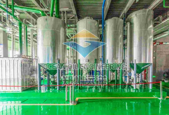 30 à 1500 tonnes d'usine de prétraitement d'huile avec tamis vibrant