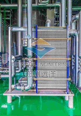 Section d'atelier de décoloration usine de raffinage physique avec mode de fonctionnement automatique