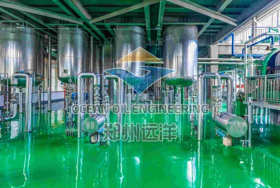 ISO9001 Machine de raffinage d'huile alimentaire 1000T/D avec système de contrôle PLC