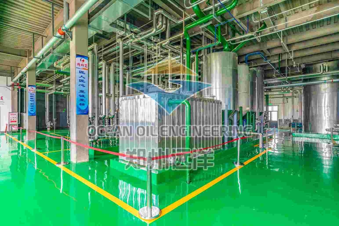 Machine de raffinage d'huile de palme en acier inoxydable avec installation complète de travaux civils